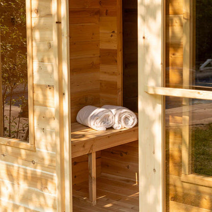 Dundalk LeisureCraft CT Georgian 2-6 Person Cabin Sauna with Changeroom CTC88CW