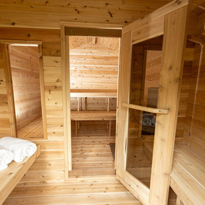 Dundalk LeisureCraft CT Georgian 2-6 Person Cabin Sauna with Changeroom CTC88CW