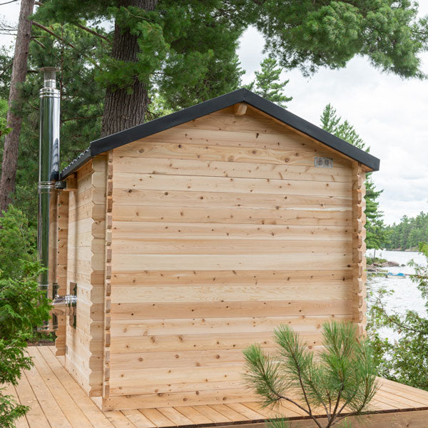 Dundalk LeisureCraft CT Georgian 2-6 Person Cabin Sauna with Porch CTC88PW