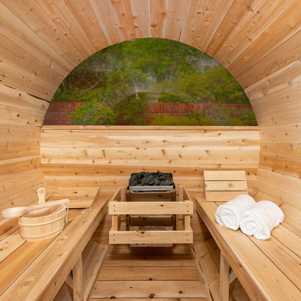 Dundalk LeisureCraft Tranquility MP 4-5 Person Barrel Sauna CTC2345MPE