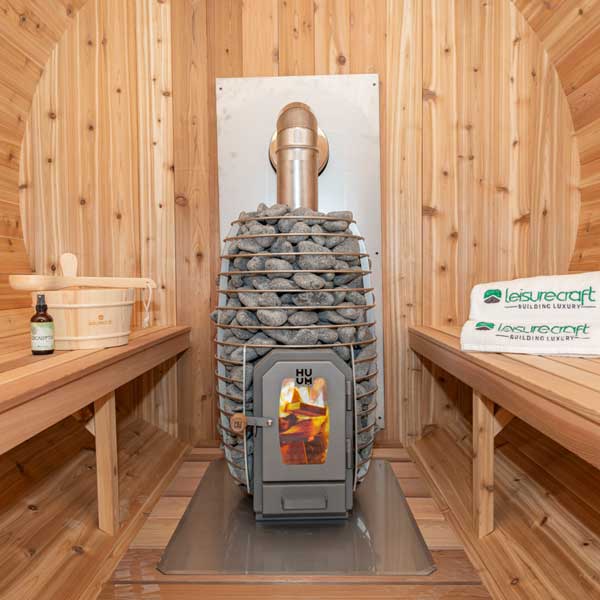 Dundalk LeisureCraft CT Georgian 2-6 Person Cabin Sauna with Porch CTC88PW