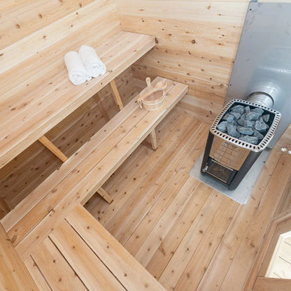 Dundalk LeisureCraft CT Georgian 2-6 Person Cabin Sauna with Porch CTC88PE